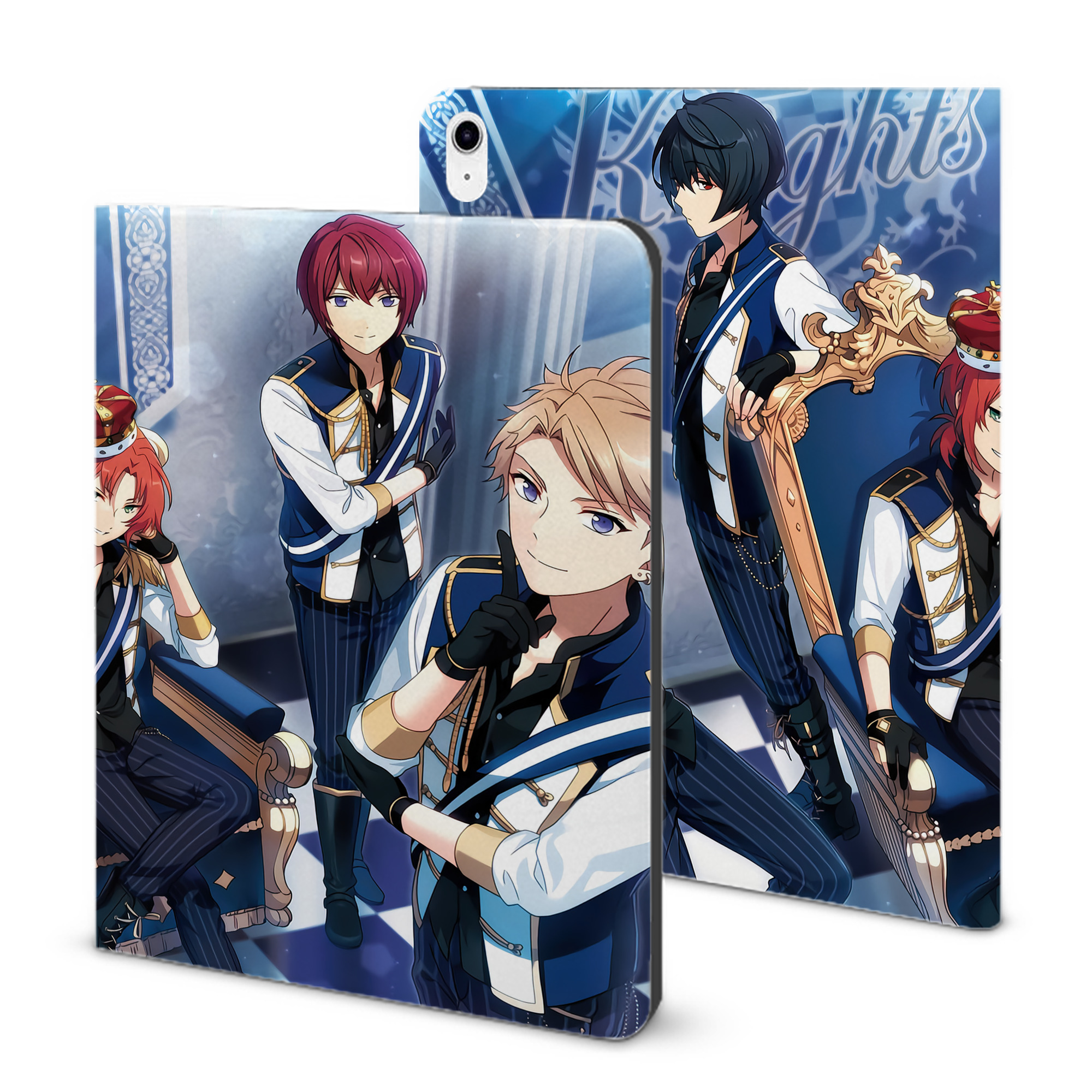 （画像用） あんさんぶるスターズ! Ensemble Stars IPad ケース ブック型 PUレザー TPU 耐衝撃 軽量 薄型 ペン収納なし 全面保護 IPad 各モデル対応